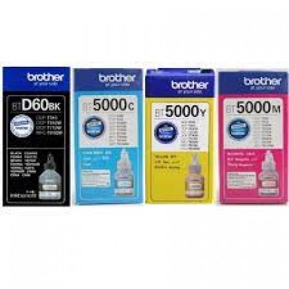 Brother 4-Color Original BTD60BK + BT5000 Refill Ink FullSet